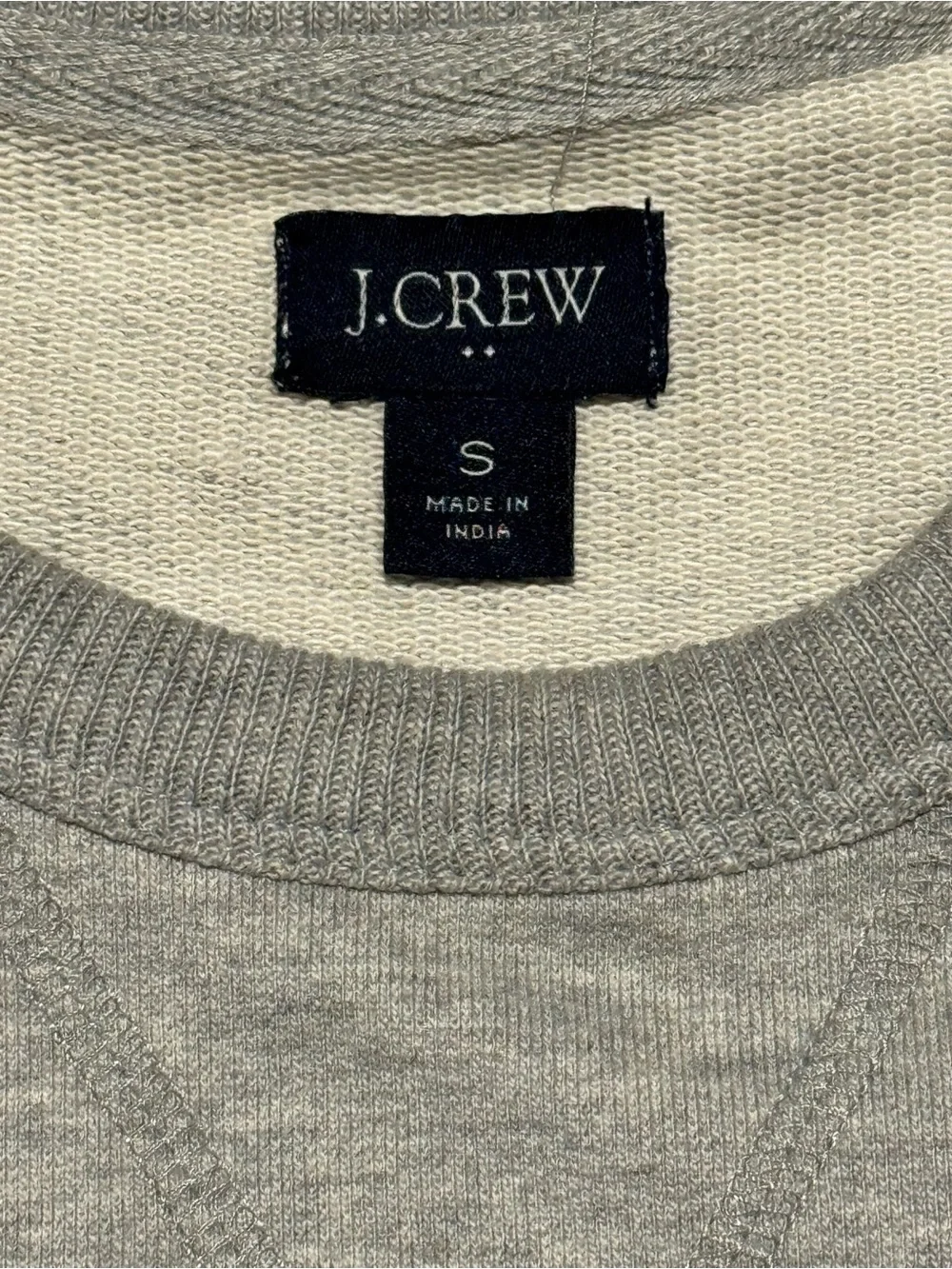 J. Crew Gray Crewneck Men Sweatshirt Oar American Flag Size Small Cotton